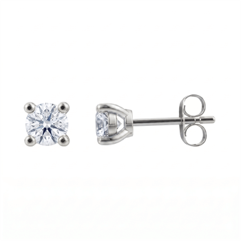 14 kt hvidguld Luxury Solitaire ørestikkere med i alt 0,50 ct Labgrown diamant Top Wesselston VS2
