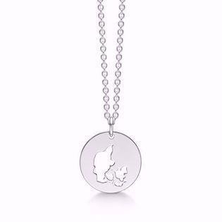 Vedhæng med Danmmarks kort udstanset, i sterling sølv, fra Guld og Sølv Design