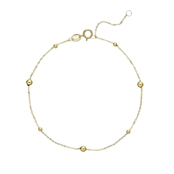 Armbånd m. kugler 7 stk 16+19cm 8 karat guld