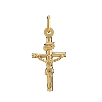 Vedhæng kors med kristus 21x13mm 8 karat