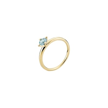 Ring med topaz 5mm 8 karat