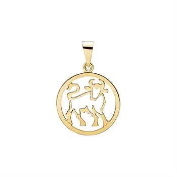 Stjernetegn tyr 20mm, 8 karat