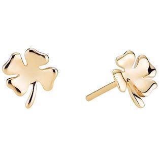 Lund Copenhagen Fashion by Lund Copenhagen 8 kt rødguld firkløver øreringe blank