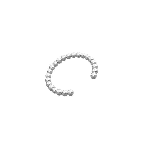 Nordahl\'s PIERCE52 cool earcuff med små kugler i rhodineret sølv