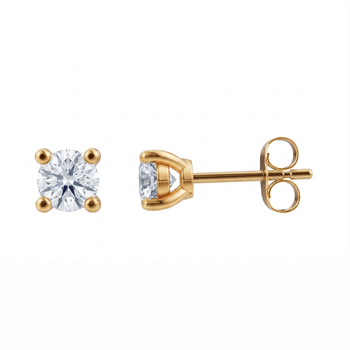 14 kt guld Luxury Solitaire ørestikkere med i alt 0,50 ct Labgrown diamant Top Wesselston VS2