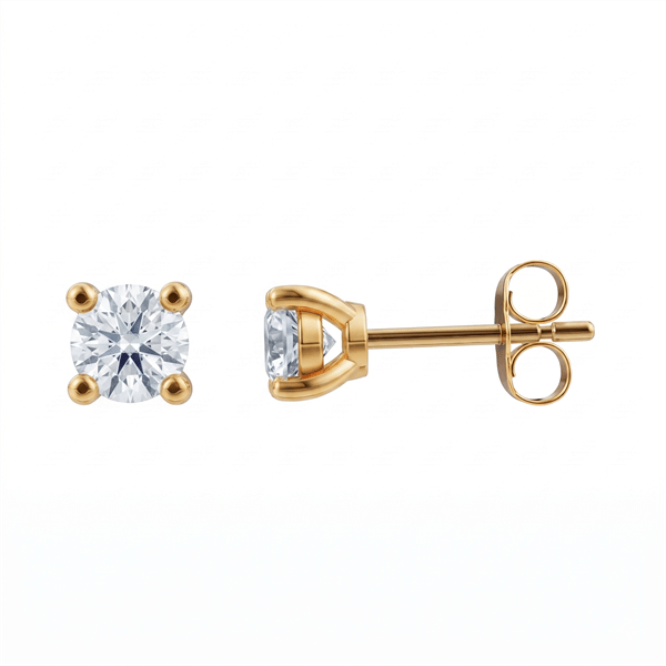 14 kt guld Luxury Solitaire ørestikkere med i alt 0,50 ct Labgrown diamant Top Wesselston VS2