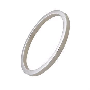 Randers Sølv's Håndlavet armbånd i massiv sølv og kraftig tråd - 5 x 5 mm