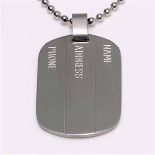 Dogtags stål halskæde rustik, model GSD-3757