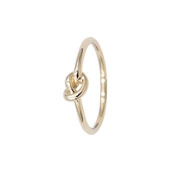 Smuk 8 kt guld Knude Fingerring fra L & G
