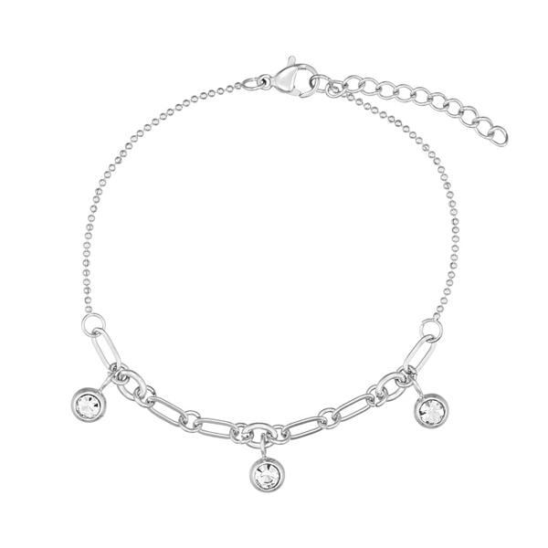 Stål armbånd med zirkoner