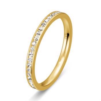 Saint Maurice Forlovelse ring i 14 karat gulguld med 26 x 0,01 ct diamant