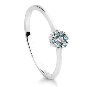 Model 41061380-14, Iceblue flower hos Guldsmykket.dk