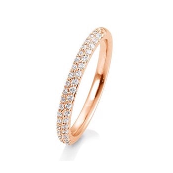 Saint Maurice Eternity pavé ring i 14 karat rosaguld