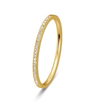 Forlovelse ring i 14 karat med ialt 0,165 ct diamanter