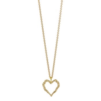 Heart Me halskæde i forgyldt sølv, Jeberg Jewellery