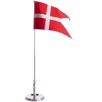 Noa Kids forsølvet Carl Hansen flagstang med blank fod, 40 cm