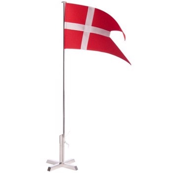 Noa Kids forsølvet flagstang med krydsfod, 40 cm