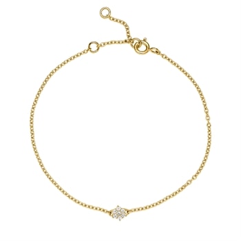 Armbånd roset 0,07ct W.SI., 14 karat