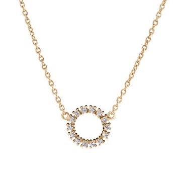 Lund Copenhagen, Cirkel collier i 14 karat guld, 585