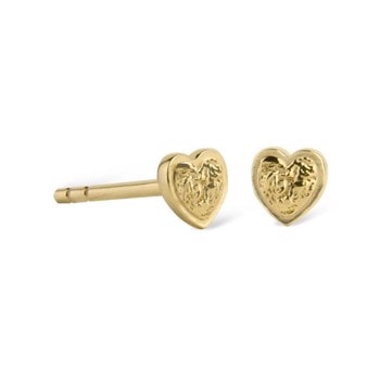 Heart Me ørestikker i forgyldt sølv, Jeberg Jewellery