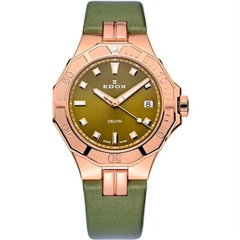 Edox 53020-37RC-VR Delfin Diver Ladies Watch 38mm 20ATM