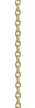 Rund anker kæde 0,40mm 42cm 14 karat