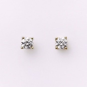 8 karat guld ørestikker med 3 mm zirkonia fra Guld & Sølv Design
