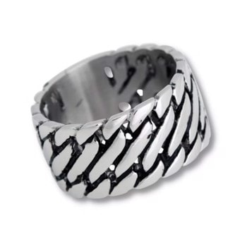COLLIN, Smart ring I rustfrit stål med kædedetaljer, by Billgren