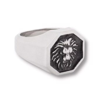 CONNY, Signet ring med løve, i stål, by Billgren