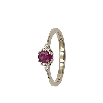 Blank 14 kt guld Rosette Fingerring fra L&G