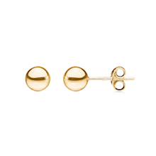 Støvring Design 8 kt guld kugle ørestikker, med diameter 6 mm og blank overflade