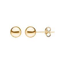 Støvring Design 8 kt guld kugle ørestikker, 7 mm med blank overflade