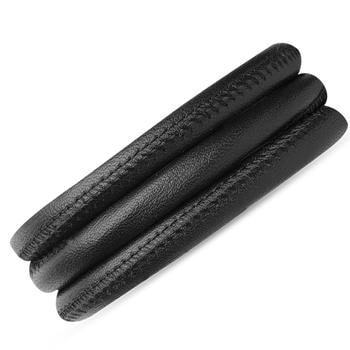 Christina læderarmbånd-70 cm, Sort