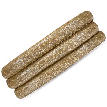 Christina læderarmbånd-70 cm, Sparkling Gold