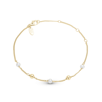 FRESH WATER PEARL forgyldt sterling sølv armbånd