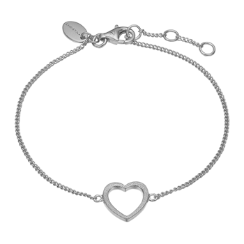 Christina Collect Sterling sølv armbånd, Magic Heart med rustik overflade, model 601-S17