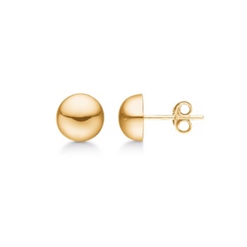 Støvring Design's Super smuk halv cirkel ørestikker i 8 karat guld, 10 mm i diameter