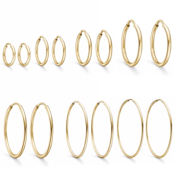 Smukke 8 kt. Guld creoler i 10-50 mm. fra Støvring Design