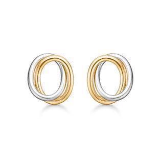 Støvring Design 8 kt guld Øreringe, 3 i 1 med blank overflade, model 60166970