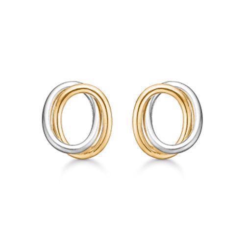 Støvring Design 8 kt guld Øreringe, 3 i 1 med blank overflade, model 60166970