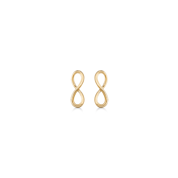 Støvring Design 8 kt guld Øreringe, Eternity med blank overflade, model 60242005