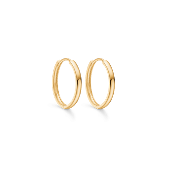Smuk creol i 8 kt guld med knæklås. fra Støvring Design