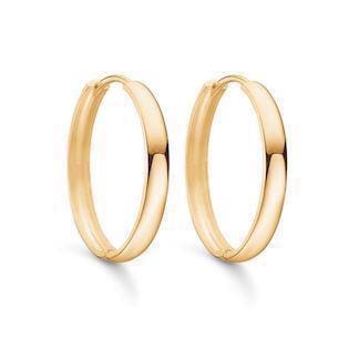 Støvring Design 8 kt rødguld ceol øreringe Ø25 mm med blank overflade, model 60242825