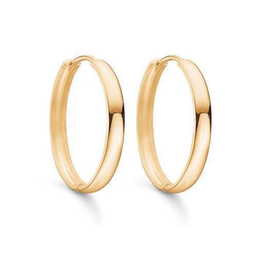 Støvring Design 8 kt rødguld ceol øreringe Ø25 mm med blank overflade, model 60242825