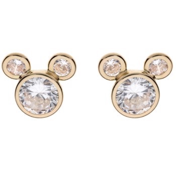 Disney's Mickey Mouse ørestikker i 9 kt guld med cubic zirkonia