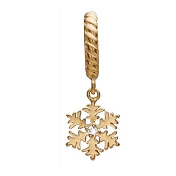 Christina Collect forgyldt sølv År 2020 JuleCharm, Christmas 2020 med  overflade, model 610-Christmas20-G