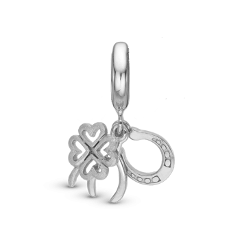 Lucky Charm Sølv charm til 6 mm læderarmbånd