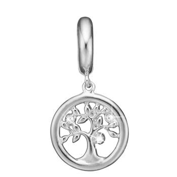 Christina Collect sølv Livets træ hanger med 3 ægte topaser, Topaz Tree of Life med blank overflade, model 610-S78
