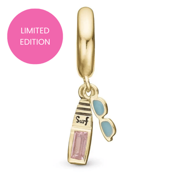 Summer Edition forgyldt sølv charm til 6 mm læderarmbånd fra Christina Collect