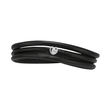 Morsdag 2023 Kampagne 4 mm læderarmbånd med hjertecharm
